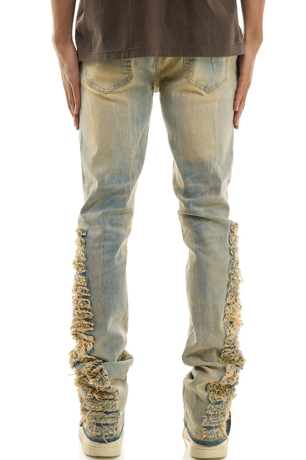Distressed Stack Jeans - Stacked Fit