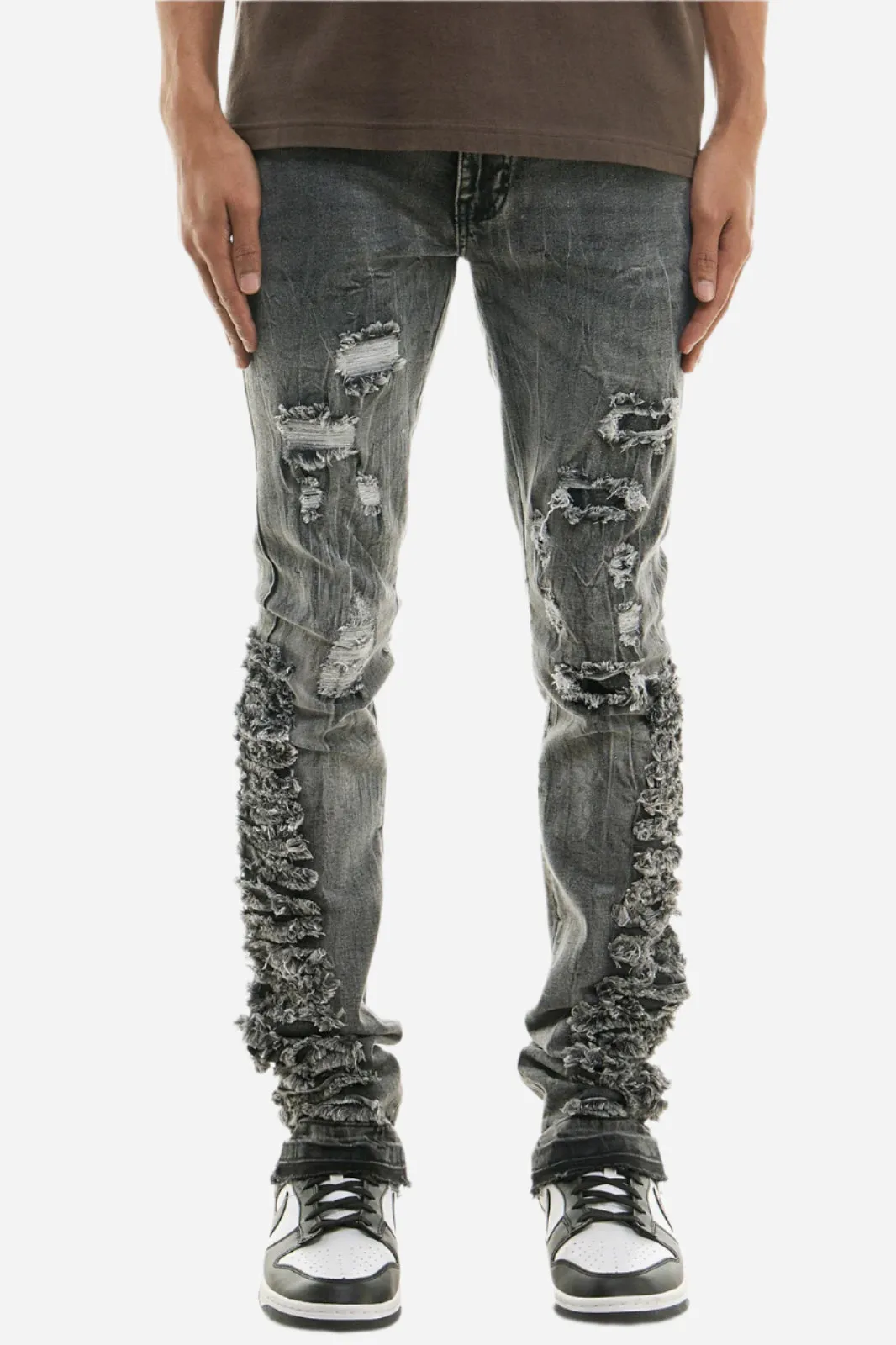 Distressed Stack Jeans - Stacked Fit