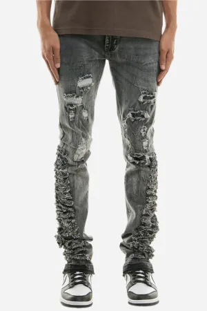 Distressed Stack Jeans - Stacked Fit