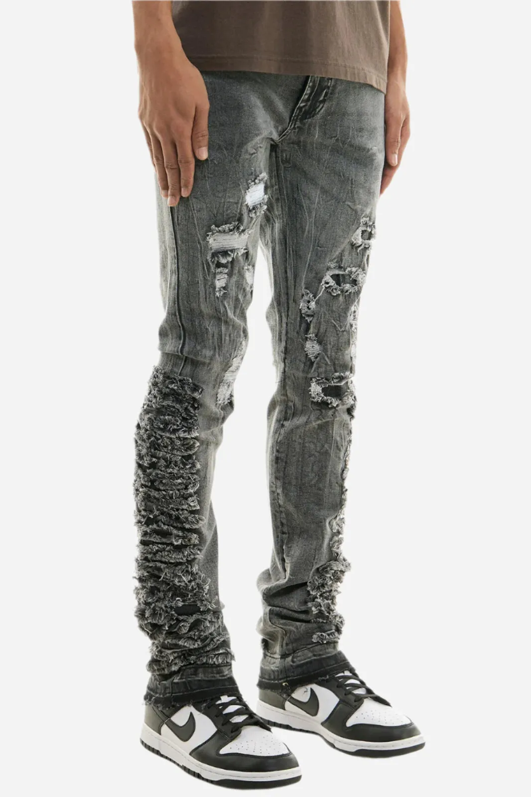 Distressed Stack Jeans - Stacked Fit