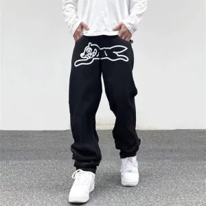 Dog Print Men's Baggy Jeans