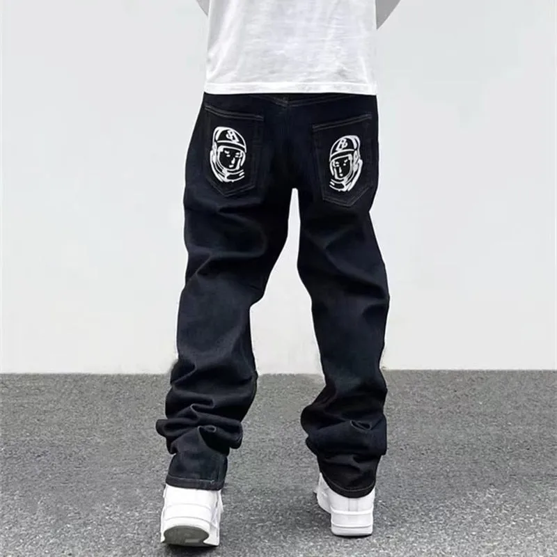 Dog Print Men's Baggy Jeans