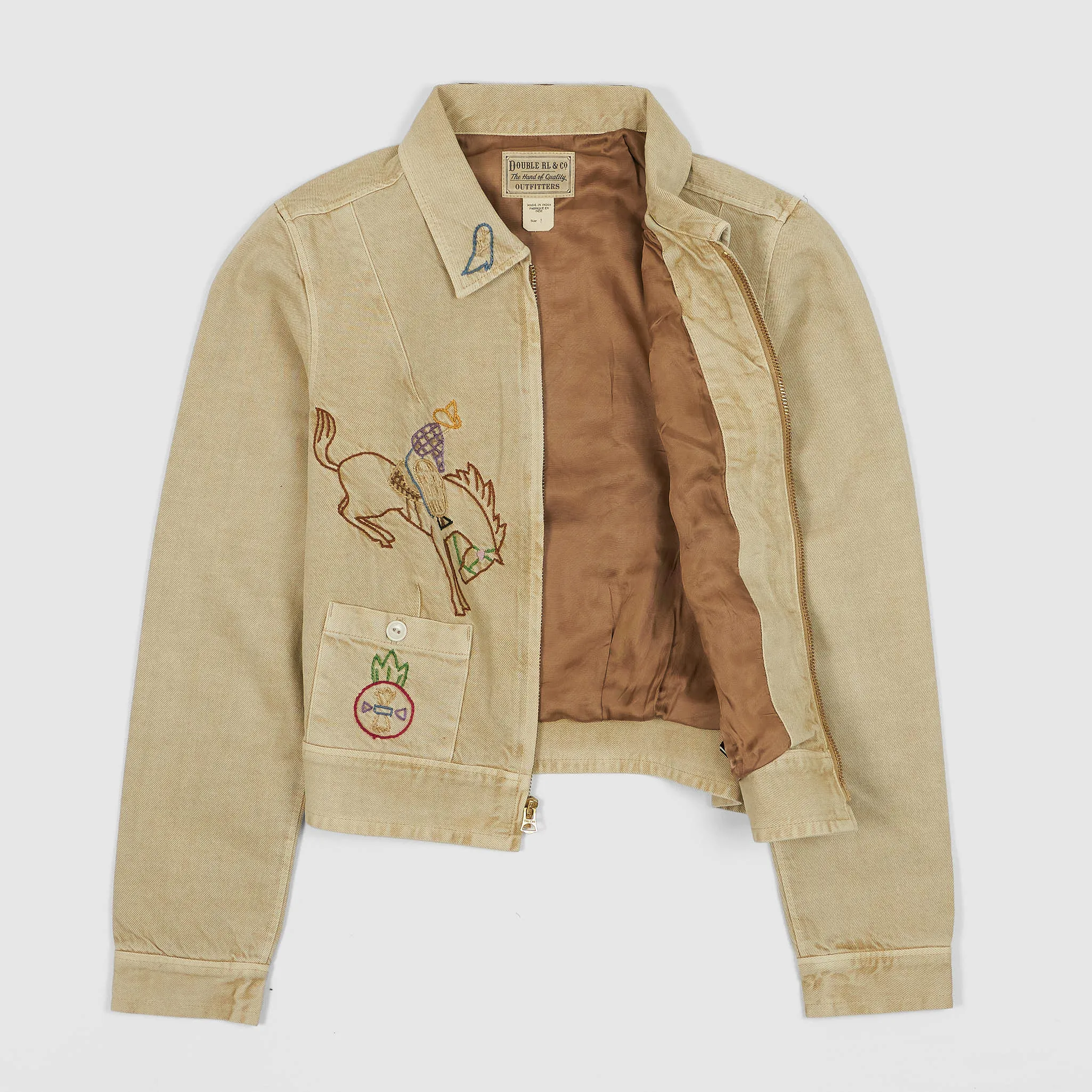 Double RL Ladies Hand Embroidered Western Jacket