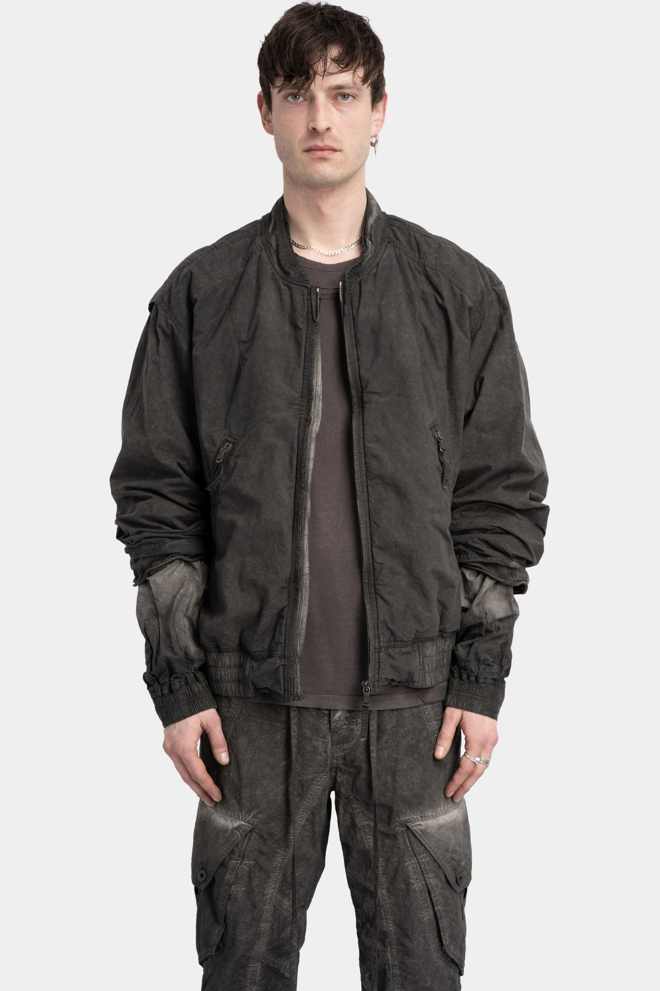 Double sleeve bomber jacket