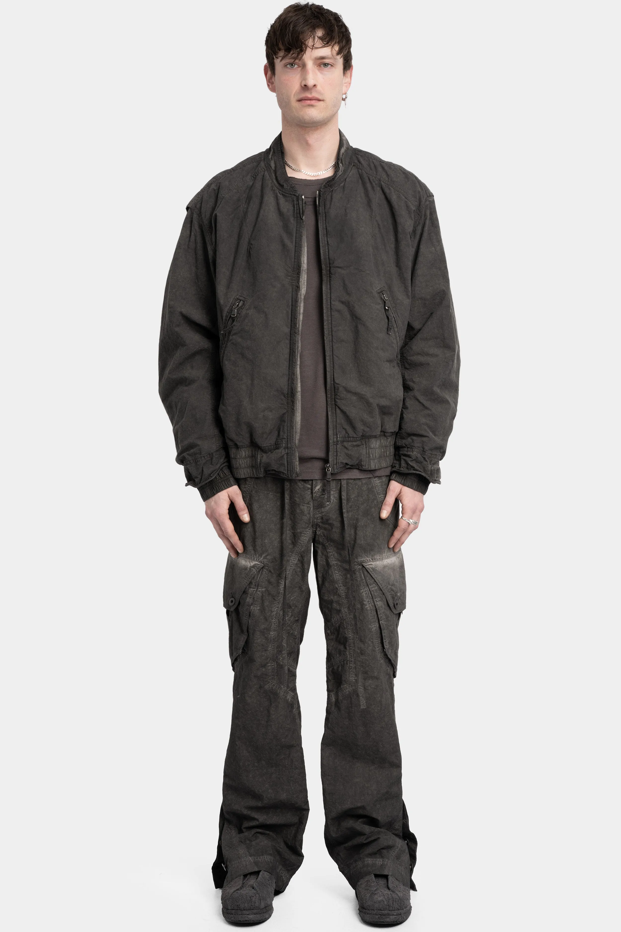 Double sleeve bomber jacket
