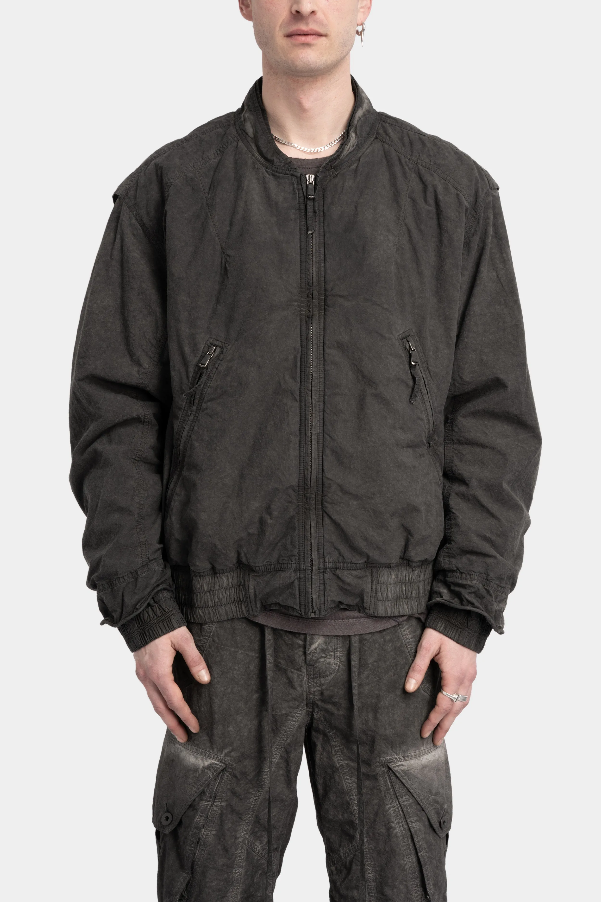 Double sleeve bomber jacket