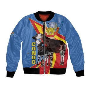 DR Congo Bomber Jacket Okapi Coat Of Arms LT15