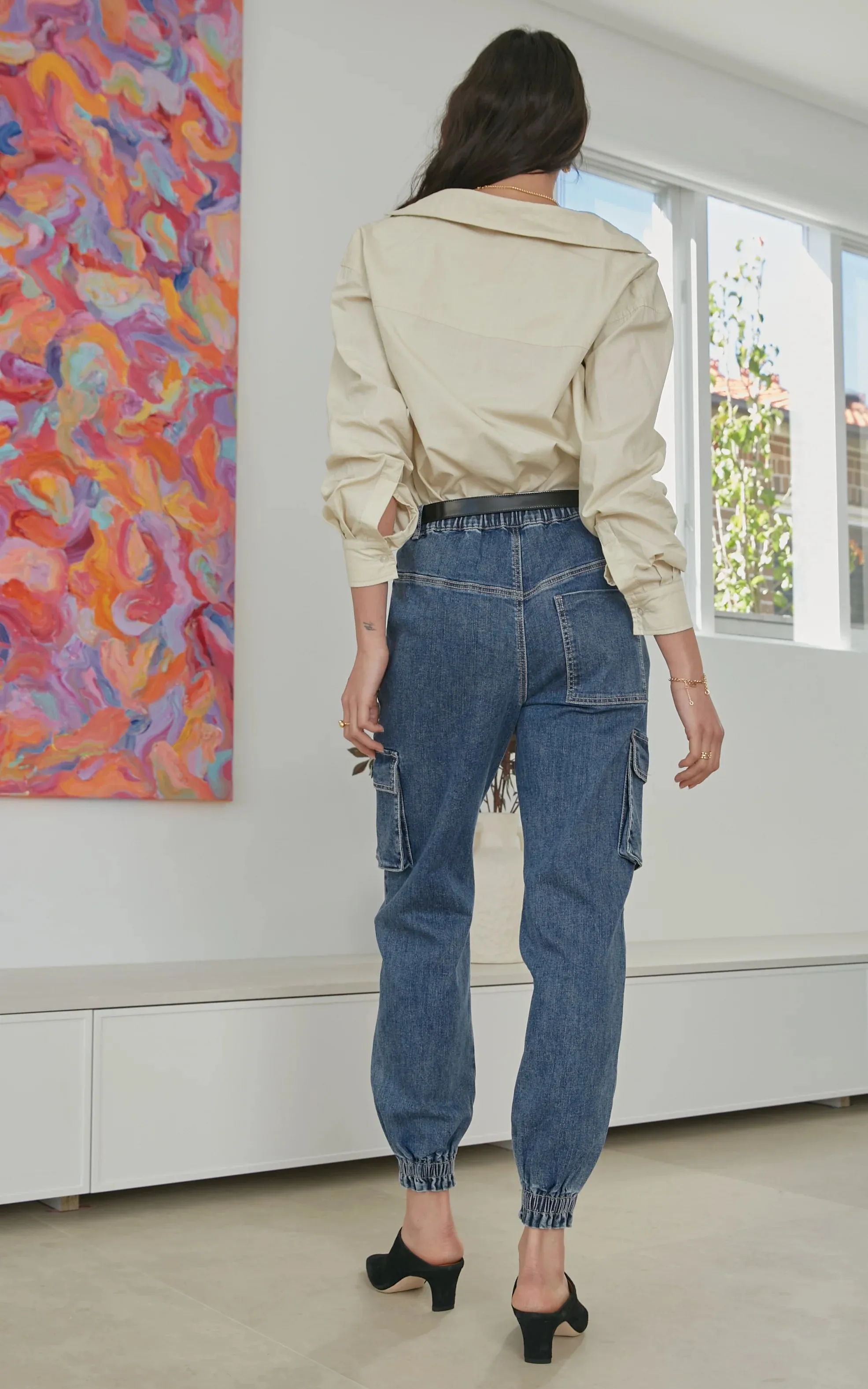 Dricoper Mora Vintage Cargo Jeans - Vintage Indigo