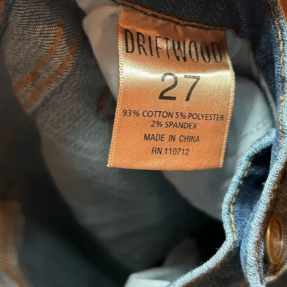 DRIFTWOOD Women’s Jackie Skinny Ankle Dark Wash Jeans- Size 27