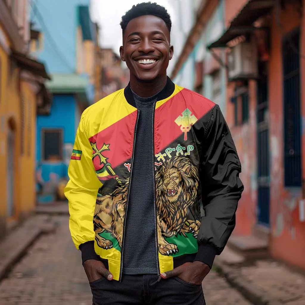 Ethiopia Lion of Judah Bomber Jacket Ethiopia Empire 1270-1974 LT15