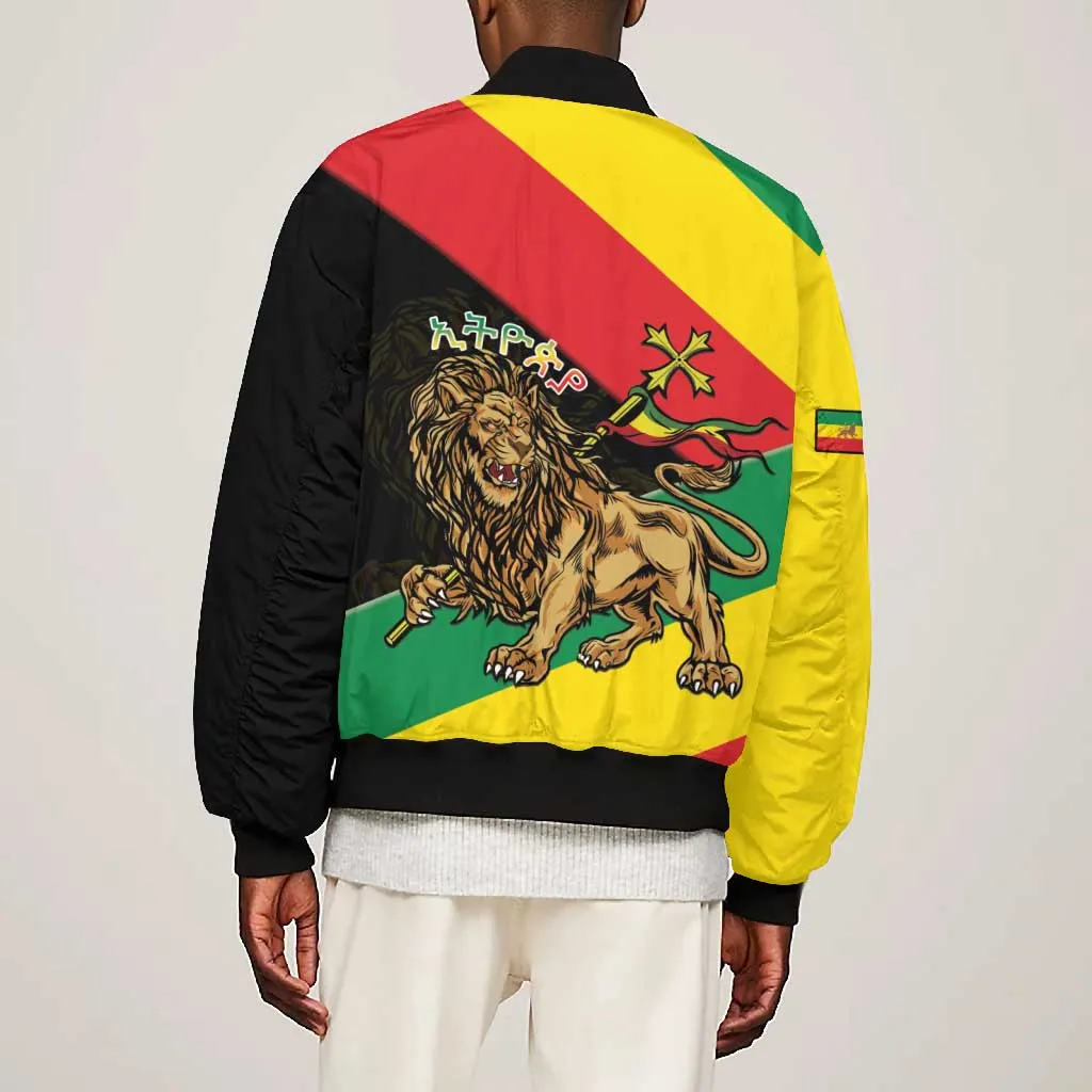 Ethiopia Lion of Judah Bomber Jacket Ethiopia Empire 1270-1974 LT15