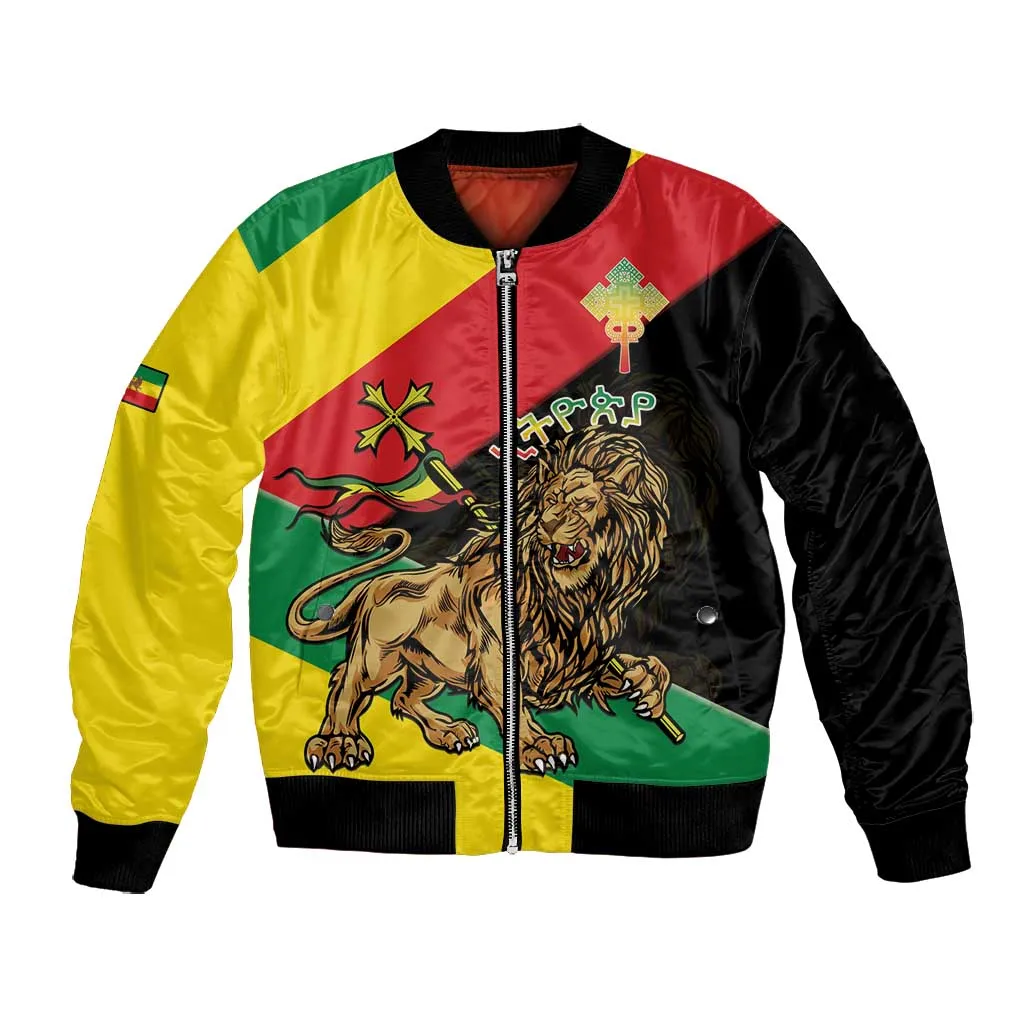Ethiopia Lion of Judah Bomber Jacket Ethiopia Empire 1270-1974 LT15