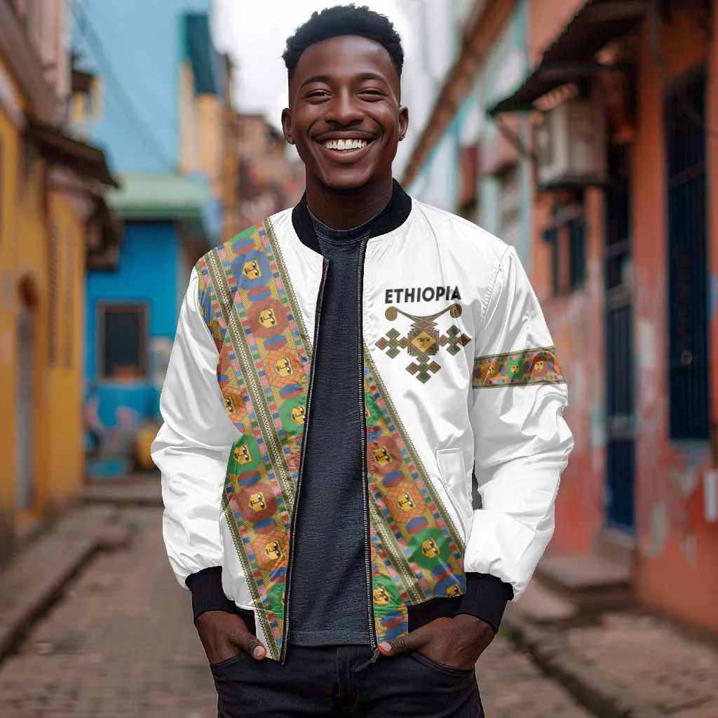 Ethiopia Saba Kemis Sash Style Bomber Jacket LT15