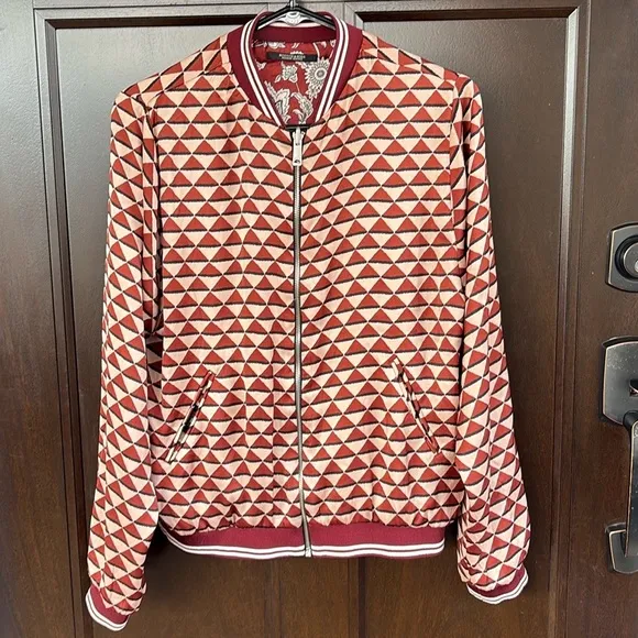 EUC Scotch &amp; Soda Reversible Satin Bomber Jacket Top Size Small