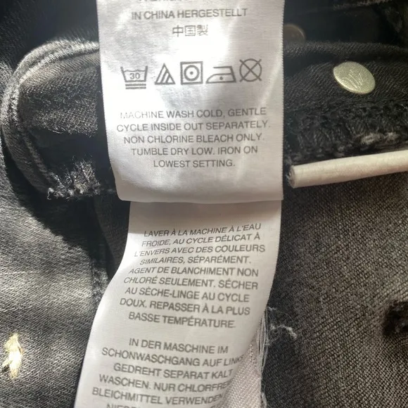 Fade Black Madewell 9' Hi - Rise Skinny Jeans. Sz 25