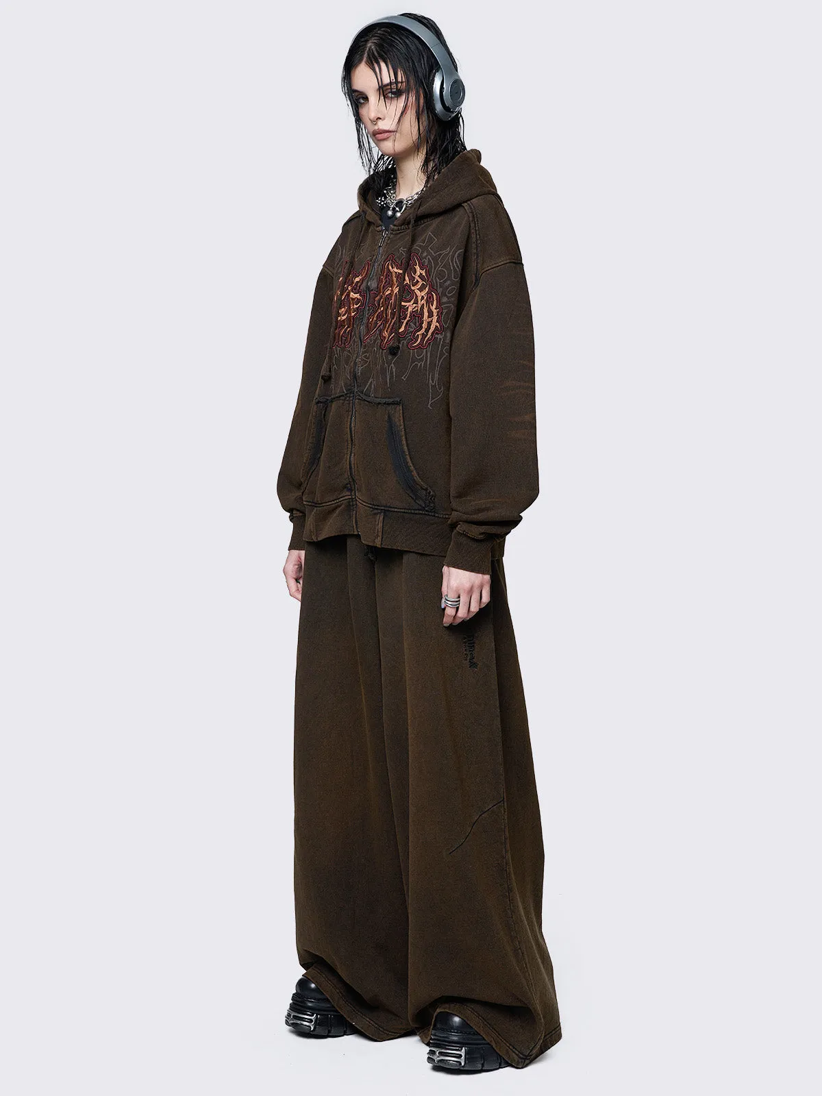 Faith Washed Zip Up Hoodie