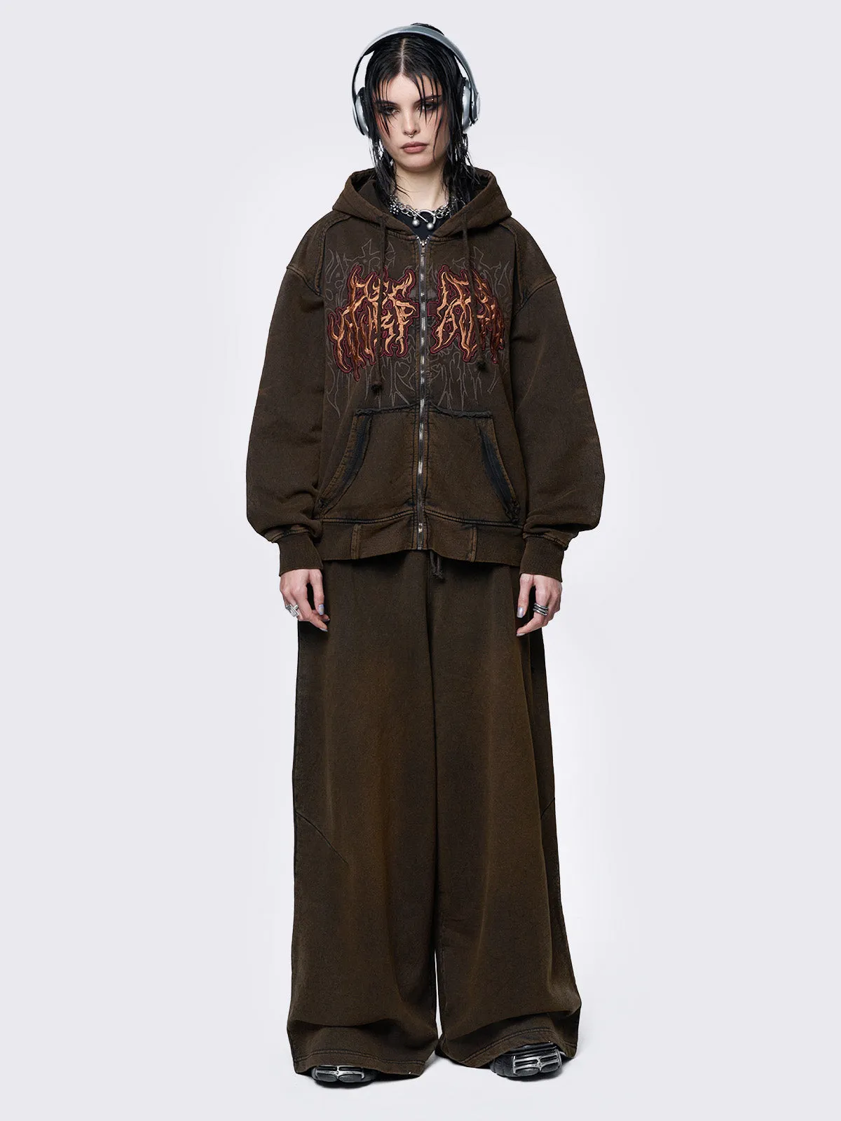 Faith Washed Zip Up Hoodie