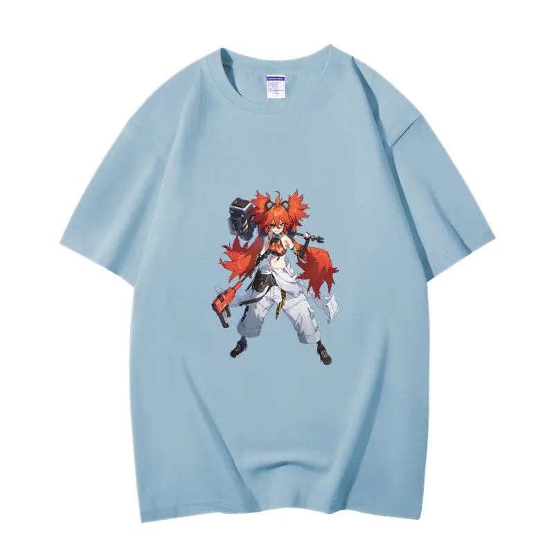 Fashion Anime Zenless Zone Zero Koleda Belobog 230g GSM Hipster Style Oversized Cotton T-shirt