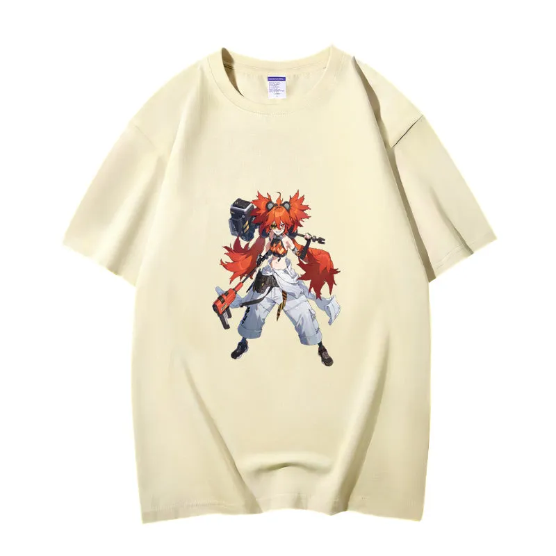 Fashion Anime Zenless Zone Zero Koleda Belobog 230g GSM Hipster Style Oversized Cotton T-shirt