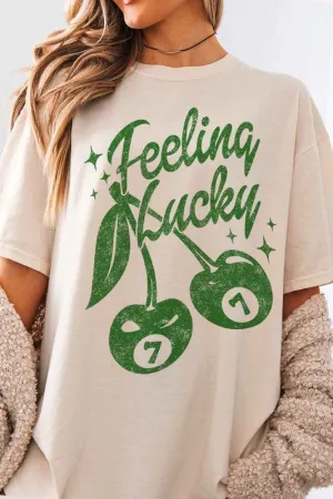 FEELIN LUCKY ST PATTYS OVERSIZED TEE