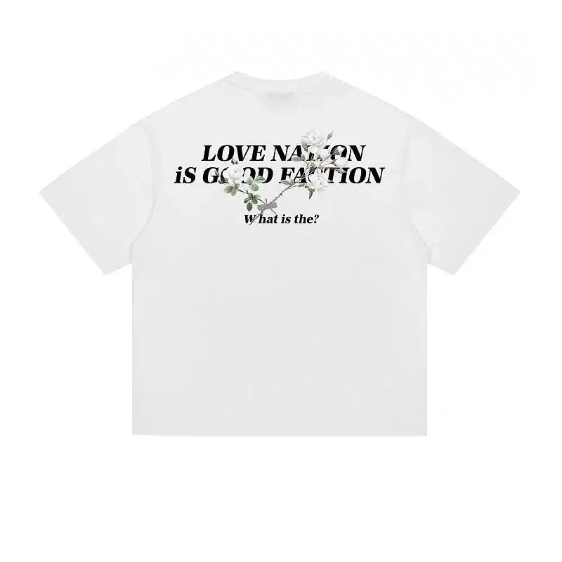 Floral Graphic Slogan T-shirt