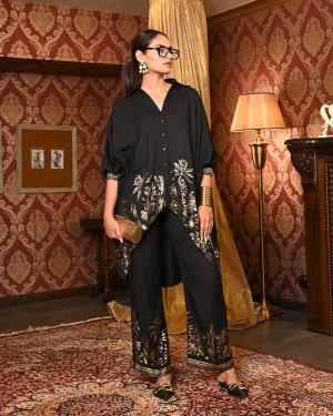 Foil luxe baggy shirt coord