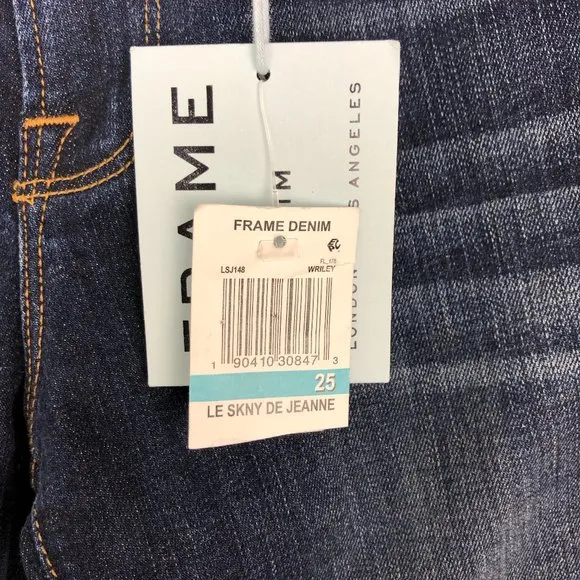FRAME 25 le skinny de jeanne raw jeans
