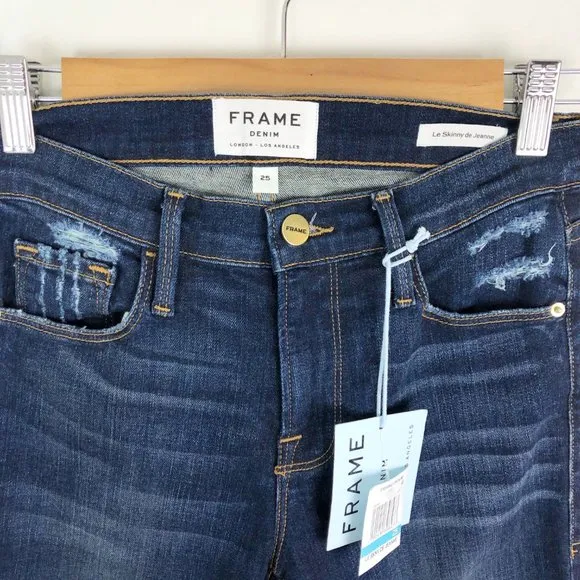 FRAME 25 le skinny de jeanne raw jeans
