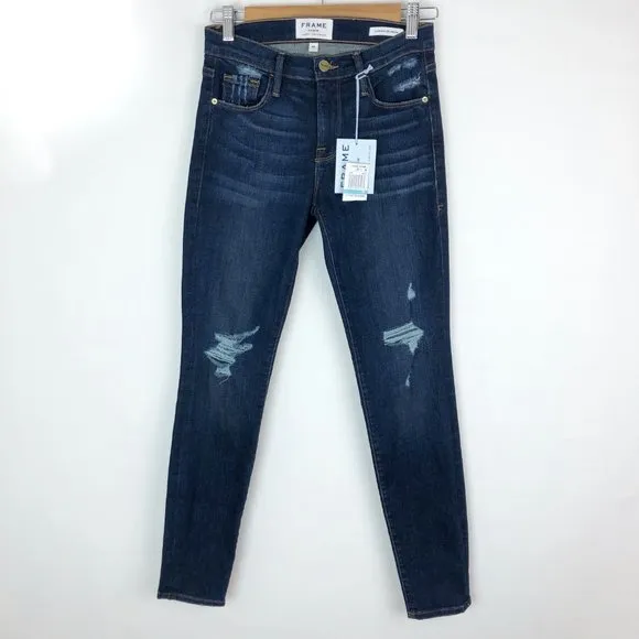 FRAME 25 le skinny de jeanne raw jeans
