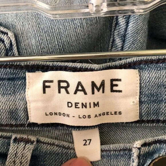 Frame Low Rise Skinny Leg Jeans Size 27
