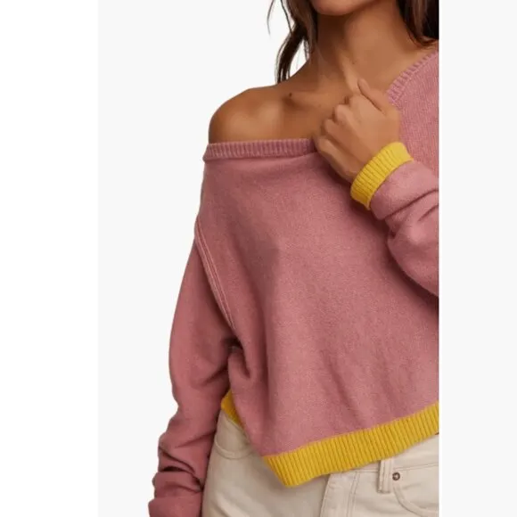 FREE PEOPLE We The Free Into The Blue Pullover  Sweater