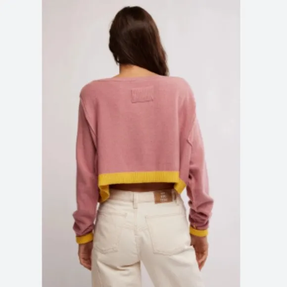 FREE PEOPLE We The Free Into The Blue Pullover  Sweater