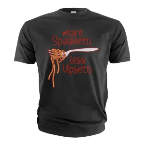Funny Foodie Spaghetti T-shirt more spaghetti less upsetti funny shirt comfort food men's tee shirt
