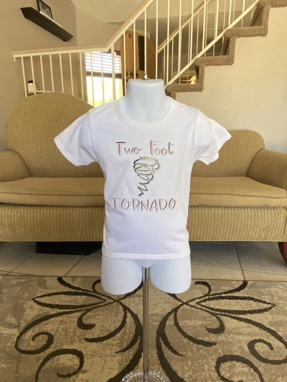 Funny Toddler Shirt Two Foot Tornado Personalized Kids Tee Onesie Custom Name Age Text Cute Graphic Shirt