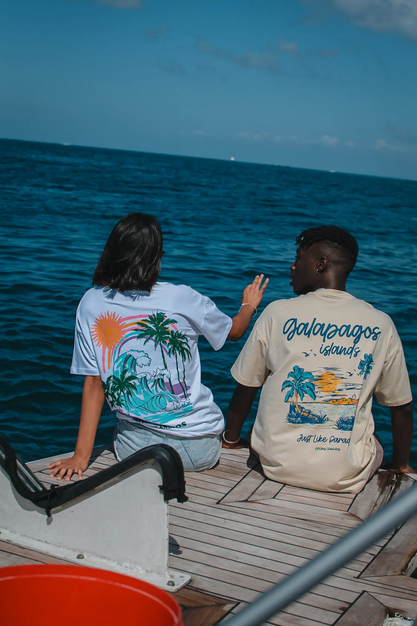Galapagos Islands Sunset White T-shirt