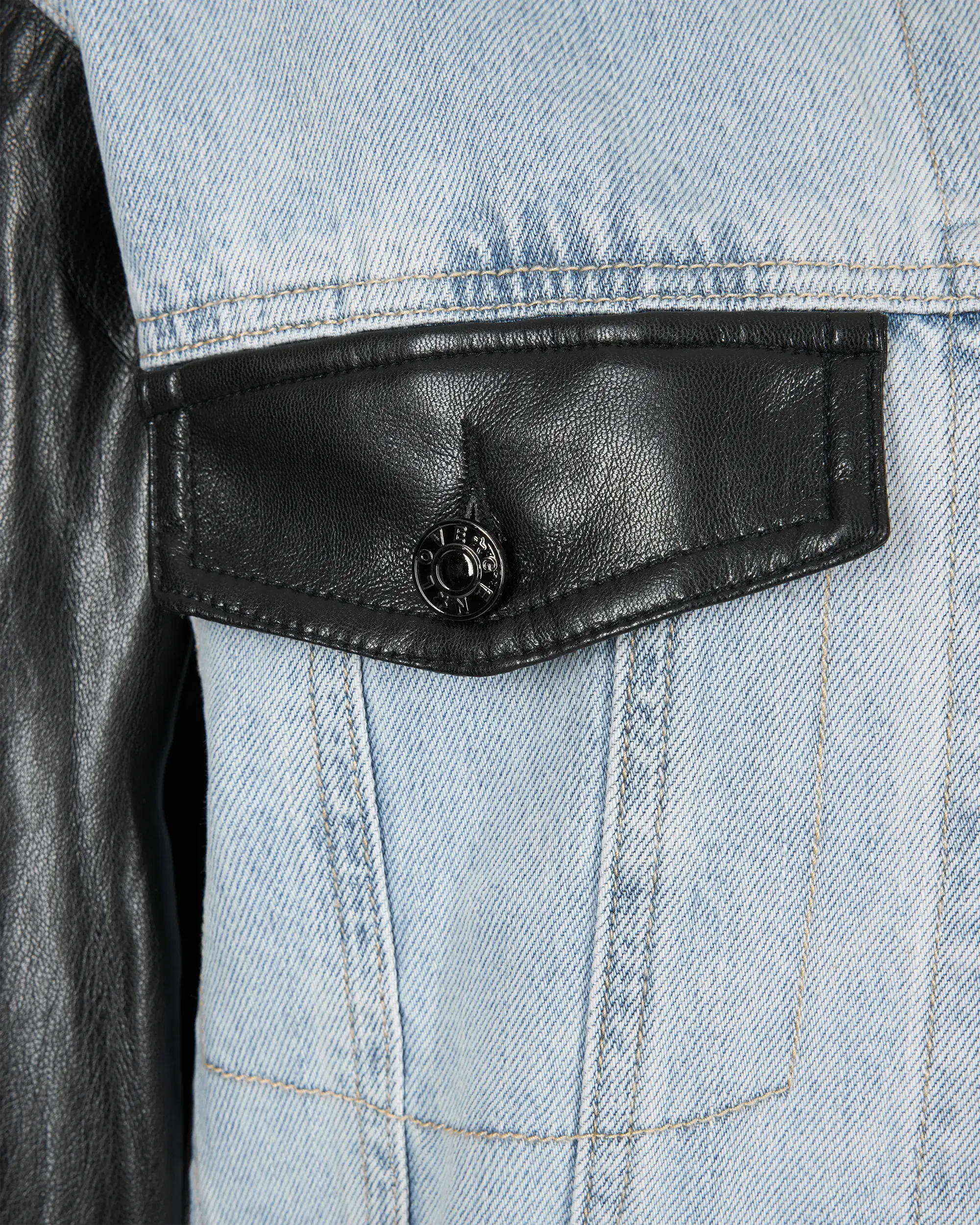 Generation Love Valex Vegan Leather Combo Denim Jacket