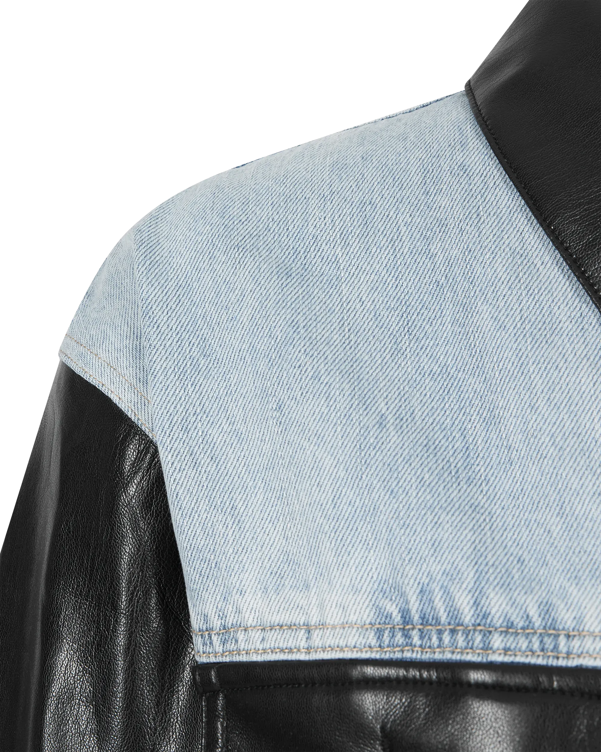 Generation Love Valex Vegan Leather Combo Denim Jacket