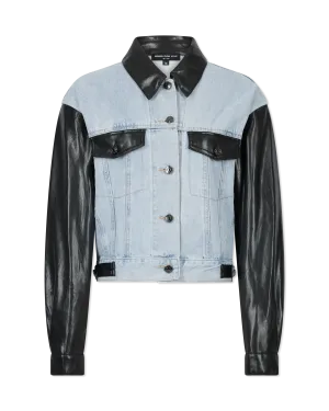 Generation Love Valex Vegan Leather Combo Denim Jacket