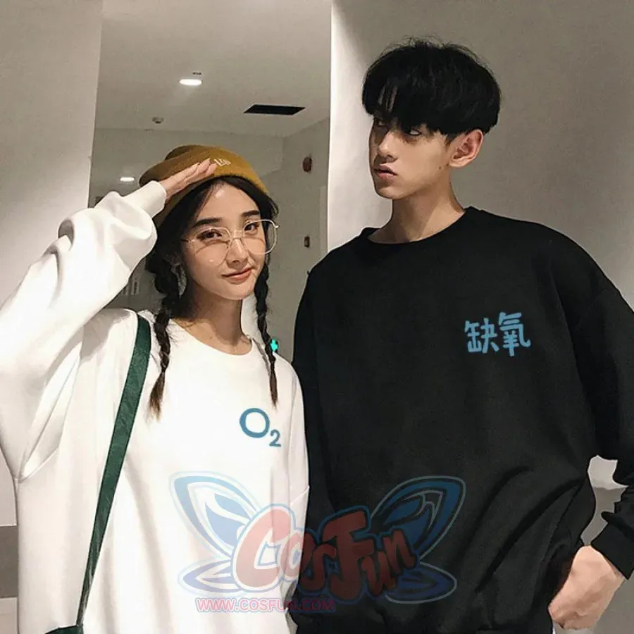 Girlfriend Boyfriend Solid Funny Letter Round Neck Sweatshirt Pullover