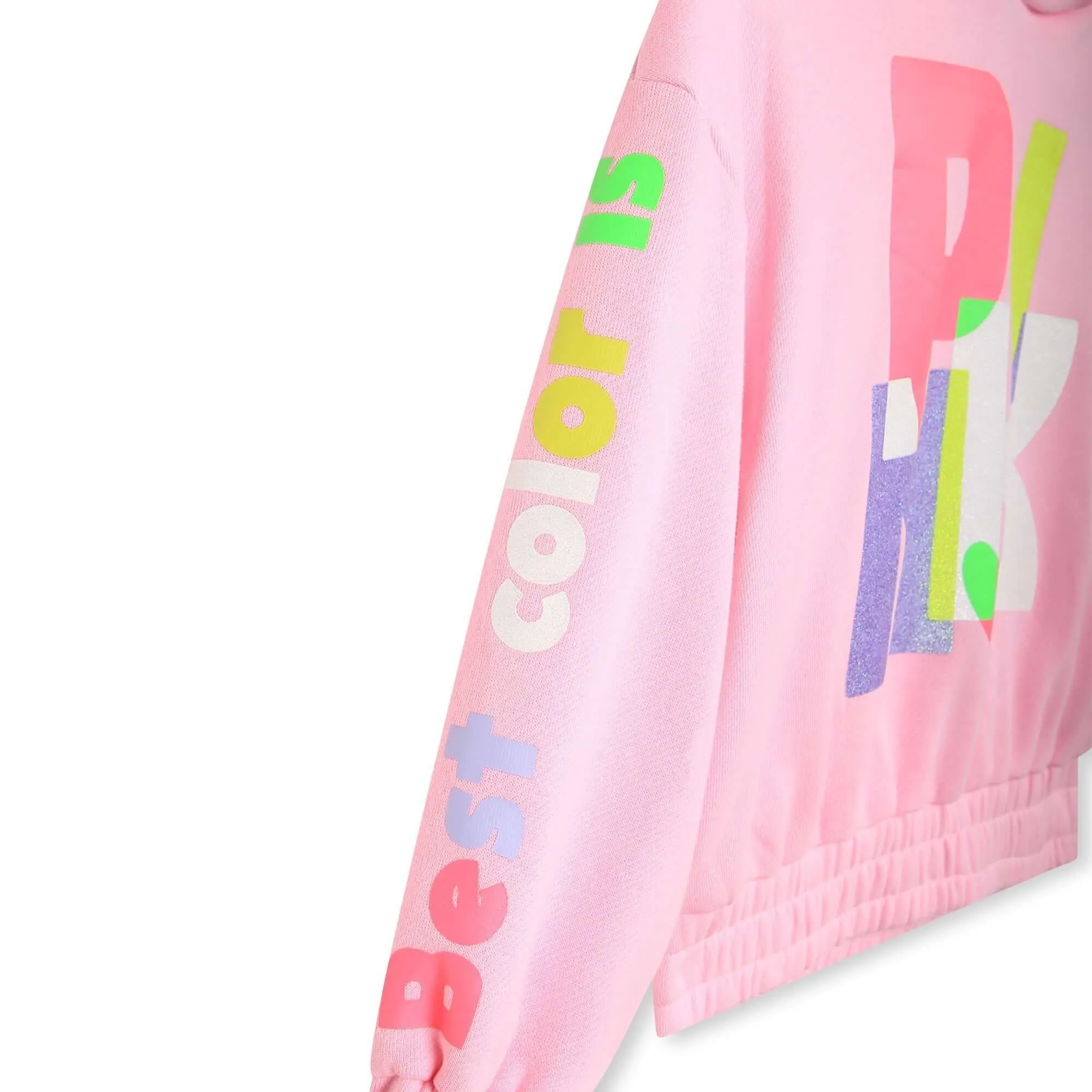 Girls Pink Logo Graphic Hoodie