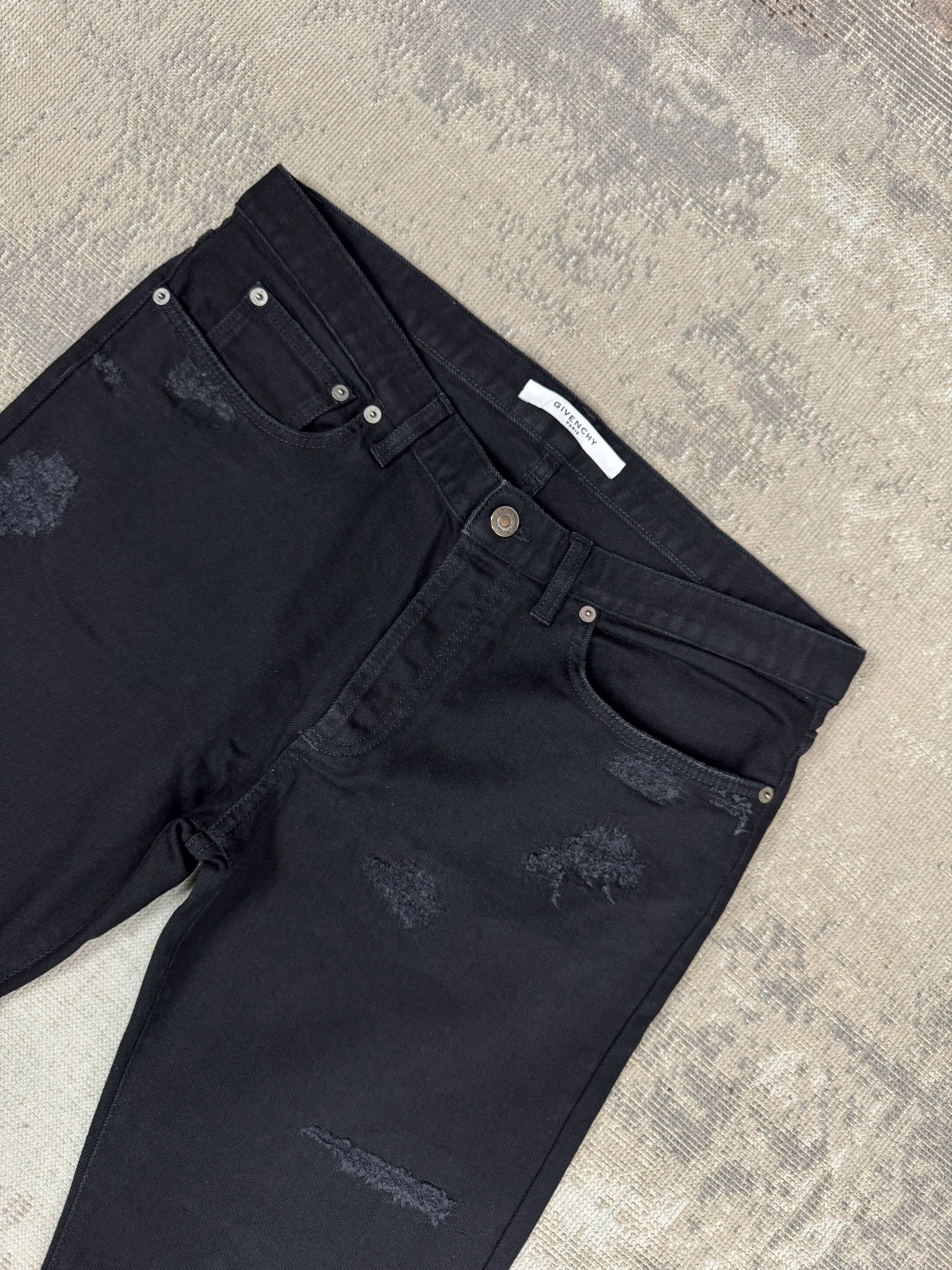 Givenchy Distressed Jeans - Black Denim