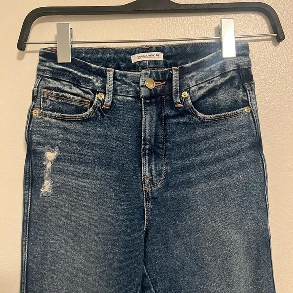 Good American Good Curve Distressed Jeans Size 26