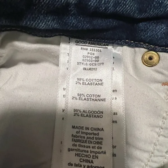 Good American Good Curve Distressed Jeans Size 26