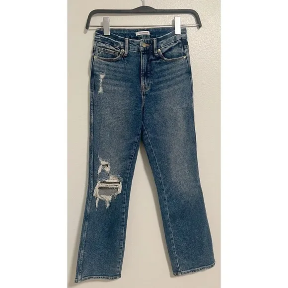 Good American Good Curve Distressed Jeans Size 26
