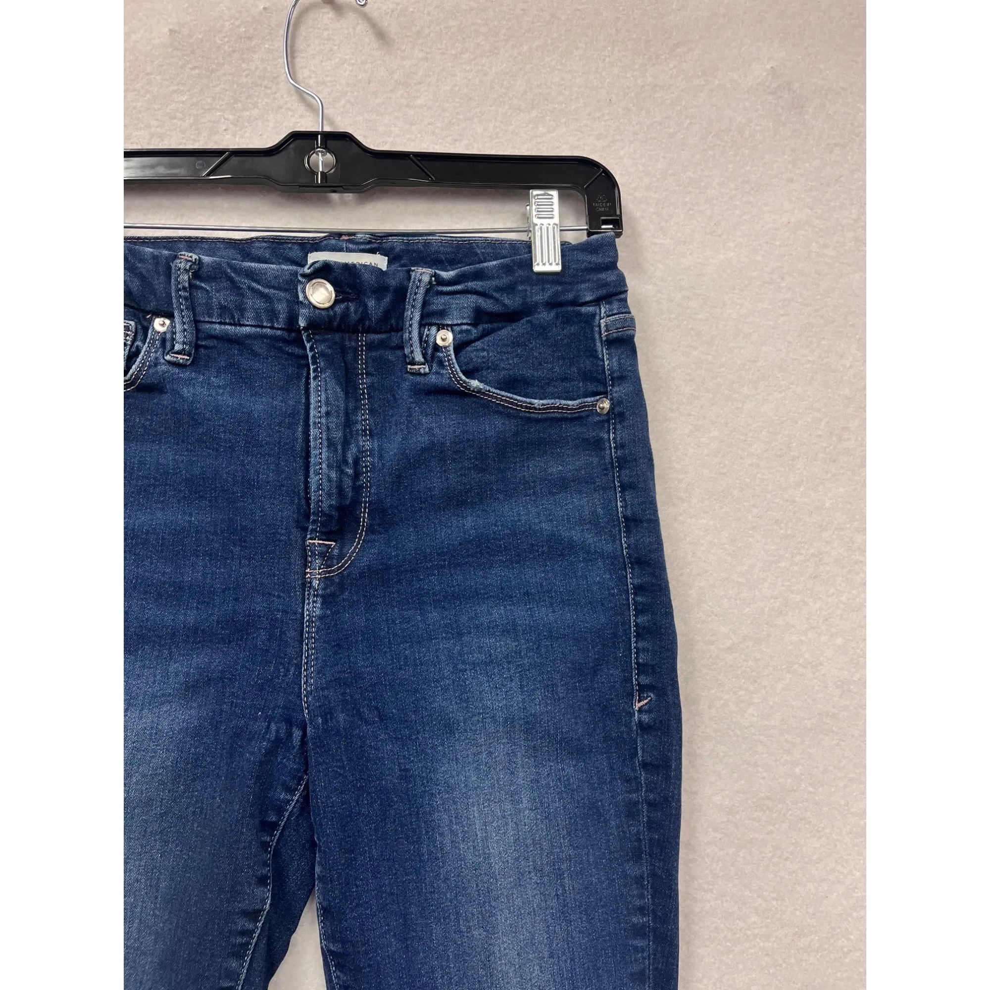 Good American Womens Skinny Fit Jeans Size 6/28 Dark Wash Denim #6863