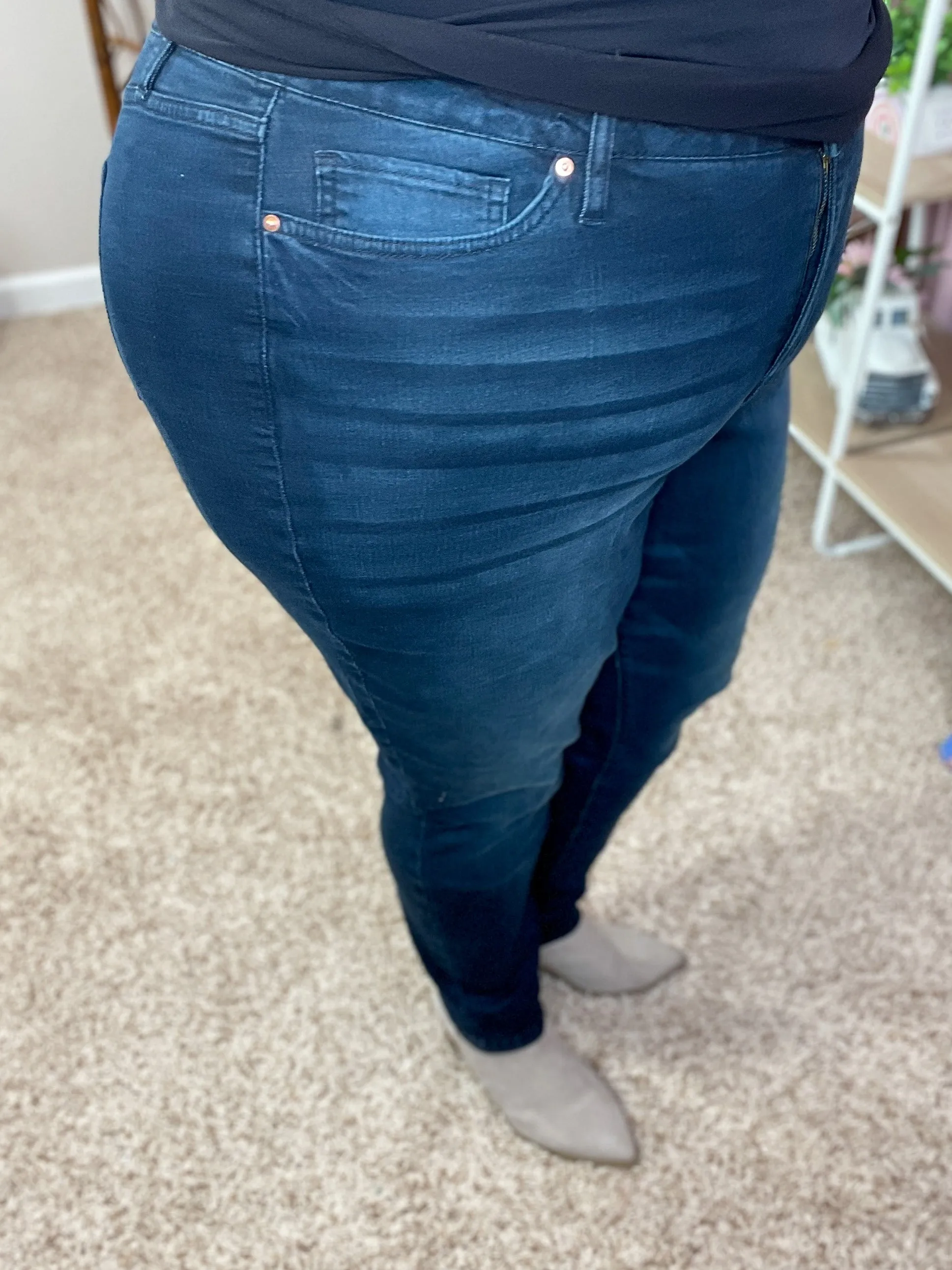 Good Expectations Stretchy Jeans - YMI/Royalty - Blue/Black
