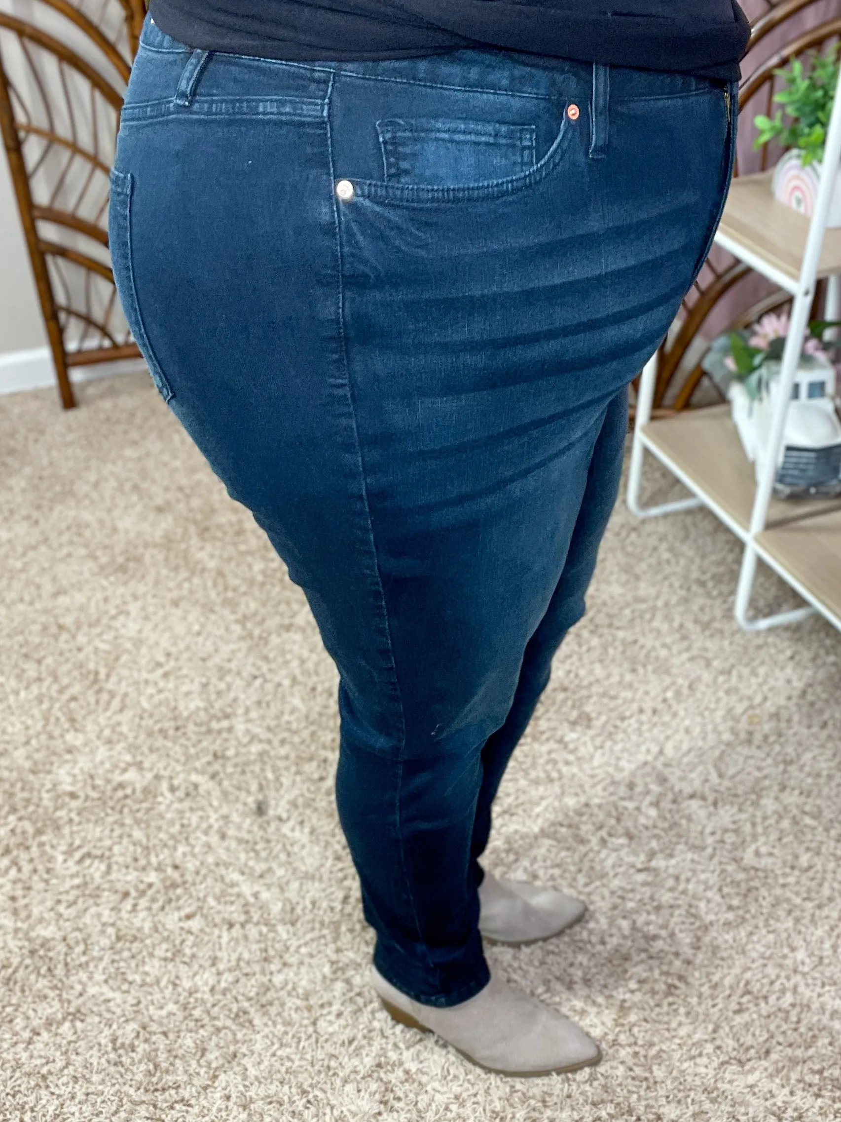 Good Expectations Stretchy Jeans - YMI/Royalty - Blue/Black