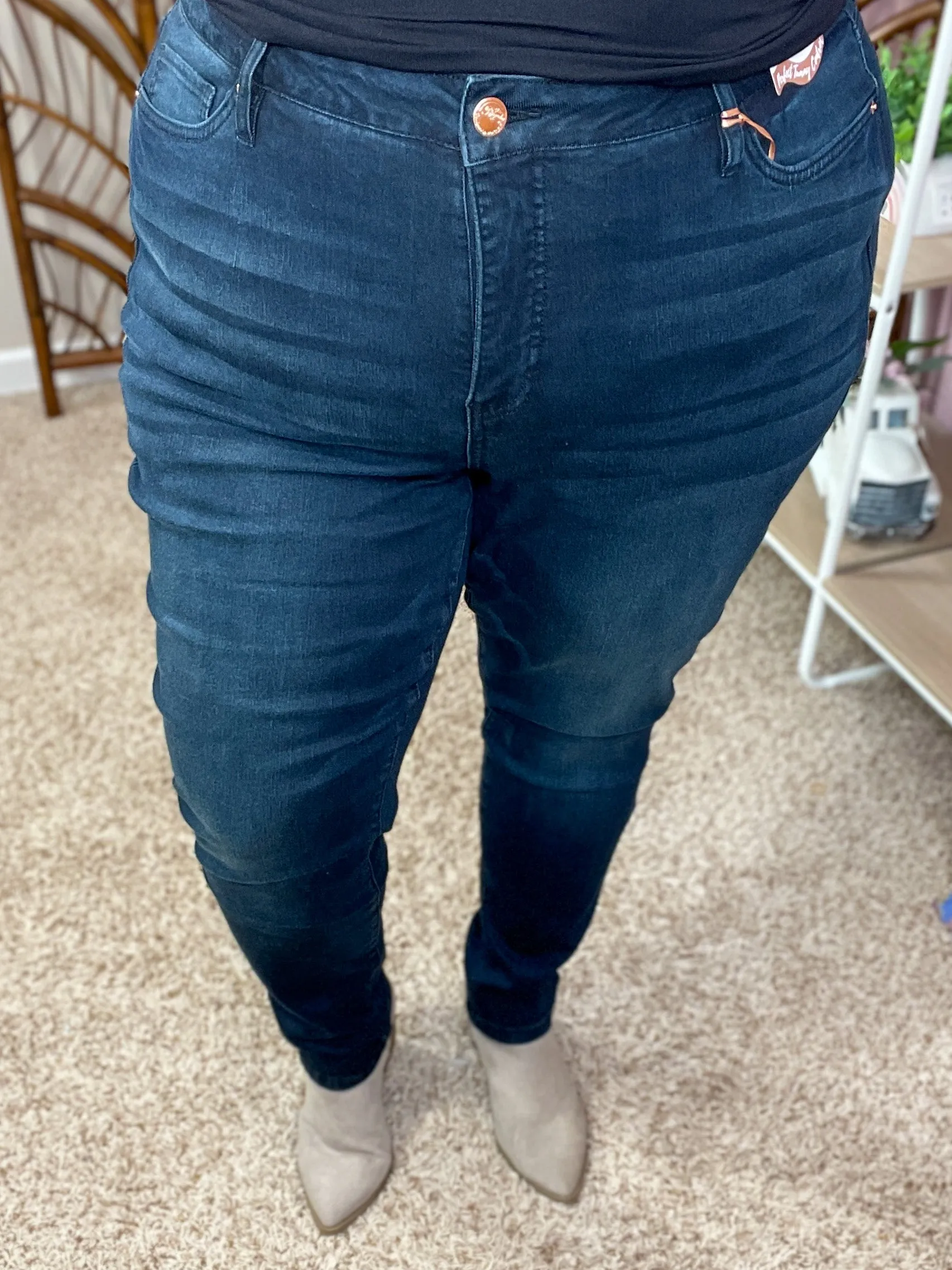 Good Expectations Stretchy Jeans - YMI/Royalty - Blue/Black