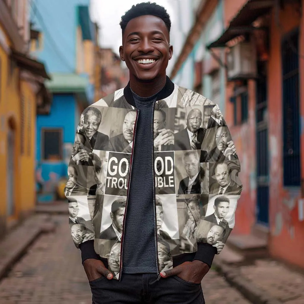 Good Trouble Bomber Jacket Civil Rights Leaders DT02