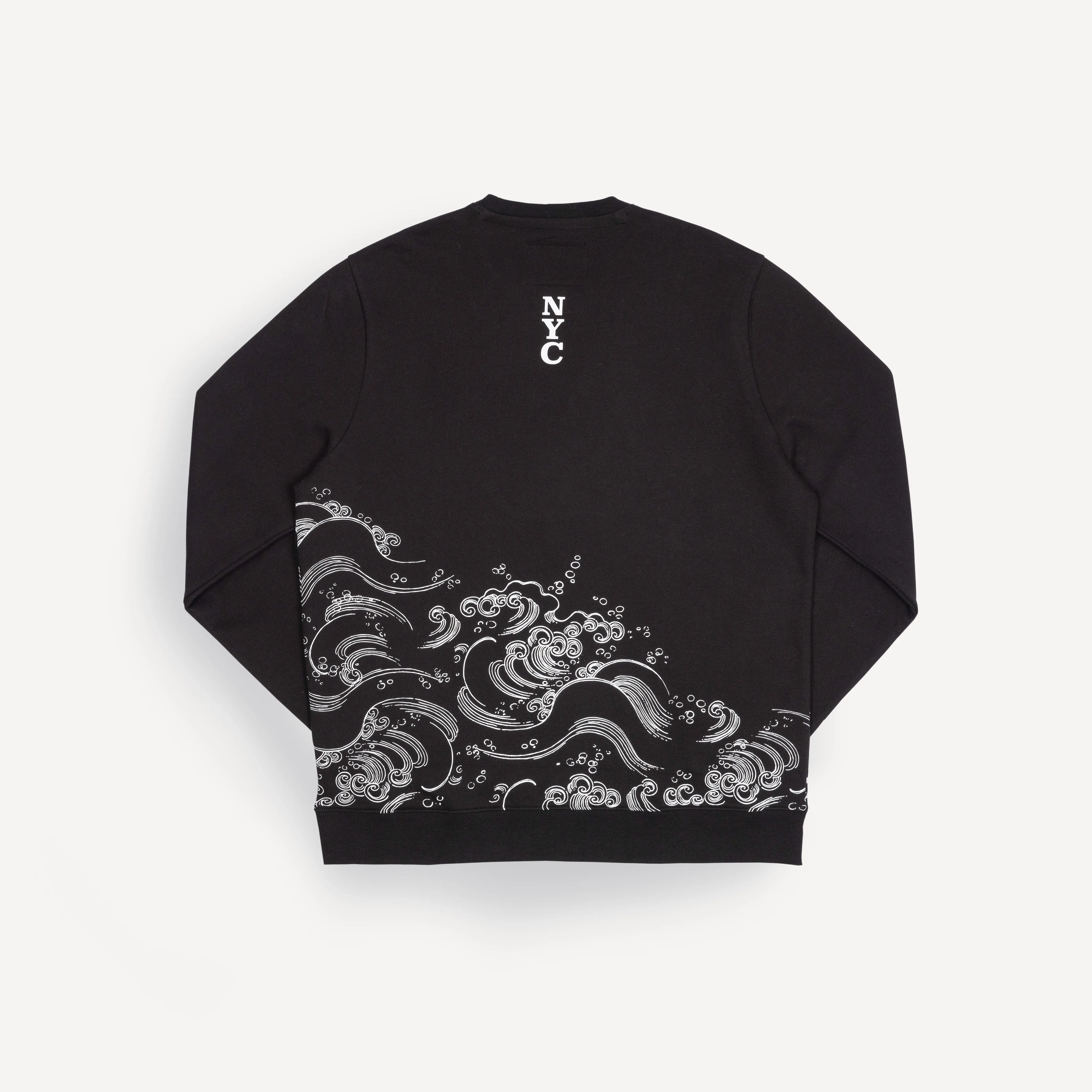 Graphic Wraparound Crewneck Sweatshirt - Black / Kanji Loyalty
